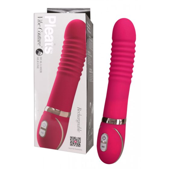 Vibe Couture Pleats - Bordás vibrátor (pink)