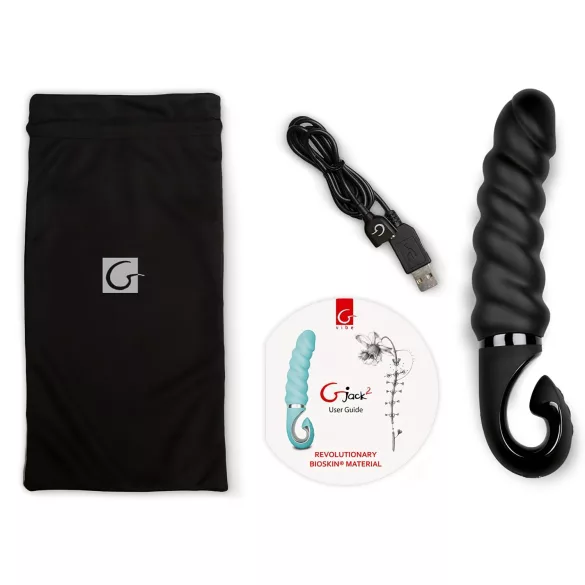 G-Vibe G-jack 2- akkus, vízálló szilikon vibrátor (fekete)
