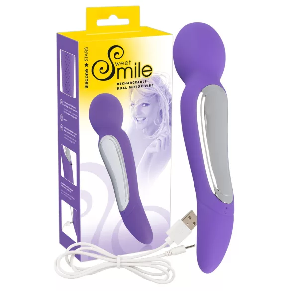 SMILE Wand - 2 motoros masszírozó vibrátor (lila)