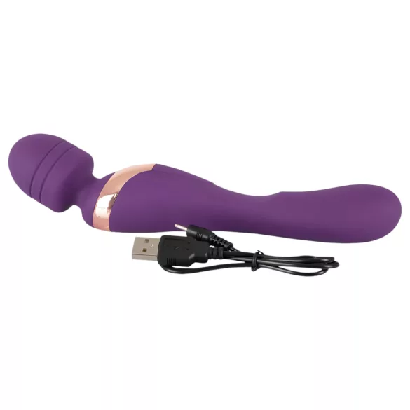 Javida Double - masszírozó wand vibrátor (lila)