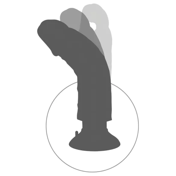 King Cock 7 tapadókorongos vibrátor (18 cm, natúr)