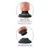 King Cock 10 tapadókorongos vibrátor (25 cm) - natúr