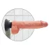 King Cock 10 tapadókorongos vibrátor (25 cm) - natúr