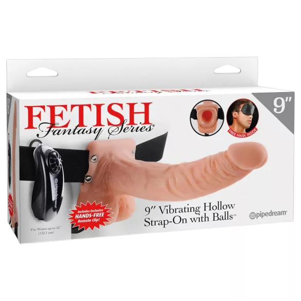 Pipedream Fetish Strap-on 9 - felcsatolható vibrátor hámmal (testszínű)