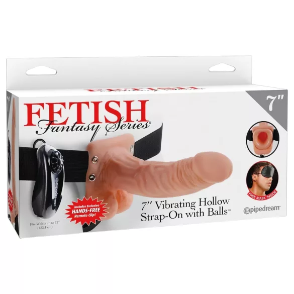 Pipedream Fetish Strap-on 7 - felcsatolható vibrátor hámmal (testszínű)