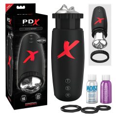 PDX Moto Bator - szívó, fel-le mozgó ajkak maszturbátor (fekete)   PDX Moto Bator - szívó, fel-le mozgó ajkak maszturbátor (fekete)