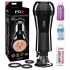 PDX Cock Compressor - szívó, vibráló punci maszturbátor (fekete)