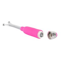Deluxe csikló stimuláló vibrátor rúd (pink-ezüst)