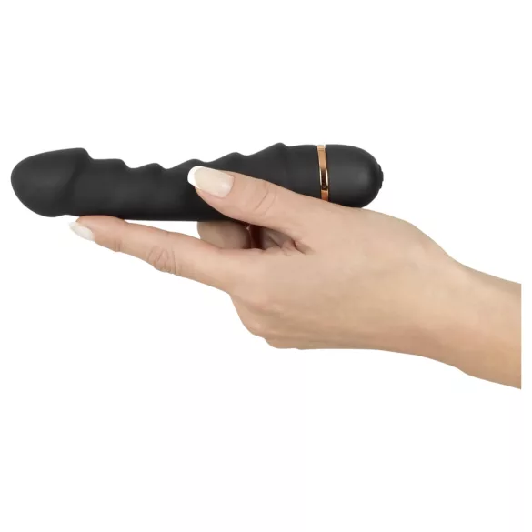 You2Toys - Bendy Ripple - bordázott vibrátor (fekete)
