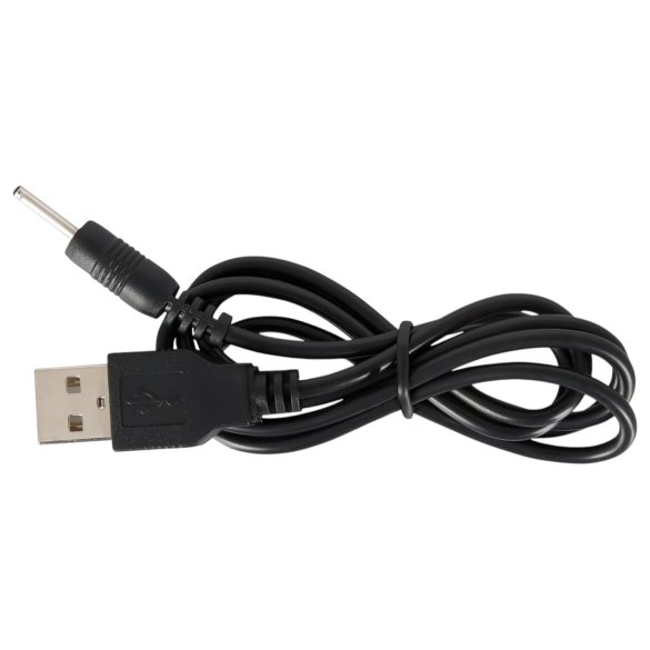 Black Velvets - akkus 5 gyöngyös anál vibrátor (fekete)