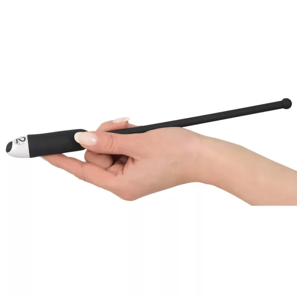 You2Toys DILATOR - fekete szilikon, vibrációs húgycső dilátor (8-11 mm)