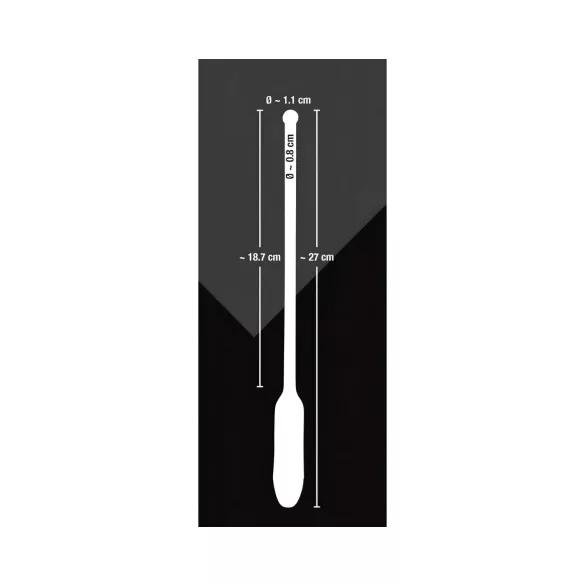 You2Toys DILATOR - fekete szilikon, vibrációs húgycső dilátor (8-11 mm)