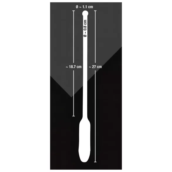 You2Toys DILATOR - fekete szilikon, vibrációs húgycső dilátor (8-11 mm)
