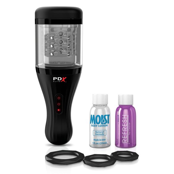 PDX Elite Rotobator - művagina (átlátszó-fekete)