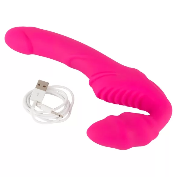 You2Toys Double2Teaser - felcsatolható vibrátor pánt nélkül (pink)