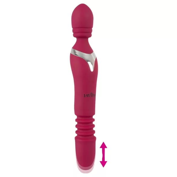 Javida Thrusting - 3in1 lökő vibrátor (piros)