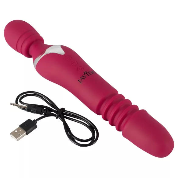 Javida Thrusting - 3in1 lökő vibrátor (piros)