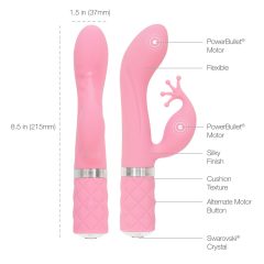   Pillow Talk Kinky - akkus, két morotos G-pont vibrátor (pink)