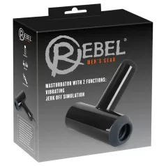   Rebel - akkus, fel-le mozgó, vibráló maszturbátor férfiaknak (fekete)