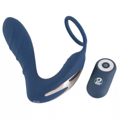   You2Toys Prostate Plug - prosztata anál vibrátor péniszgyűrűvel (kék)