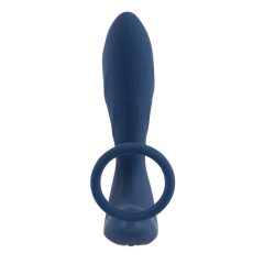   You2Toys - Prostata Plug - akkus, rádiós anál vibrátor péniszgyűrűvel (kék)
