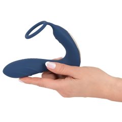   You2Toys - Prostata Plug - akkus, rádiós anál vibrátor péniszgyűrűvel (kék)