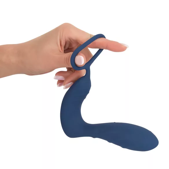 You2Toys Prostate Plug - prosztata anál vibrátor péniszgyűrűvel (kék)