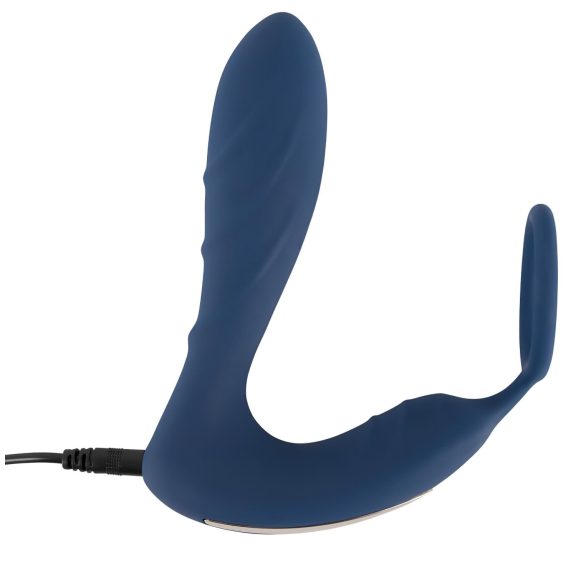 You2Toys Prostate Plug - anál vibrátor péniszgyűrűvel (kék)