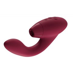   Womanizer Duo - vízálló G-pont vibrátor és csiklóizgató egyben (bordó)