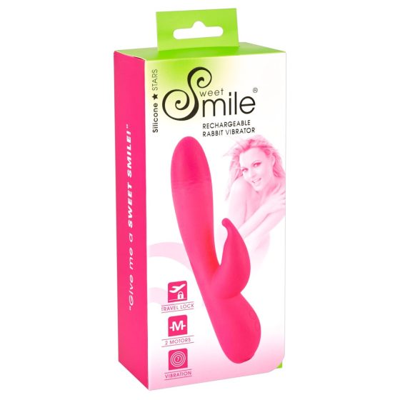 SMILE Rabbit - akkus, 2 motoros vibrátor (pink)