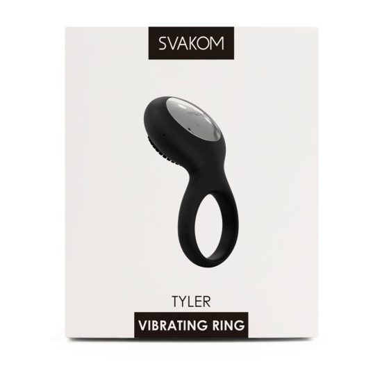 Svakom Tyler - akkus, vízálló, vibrációs péniszgyűrű (fekete)