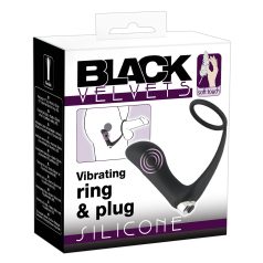 Black Velvets - anál vibrátor péniszgyűrűvel (fekete) Black Velvets - anál vibrátor péniszgyűrűvel (fekete)