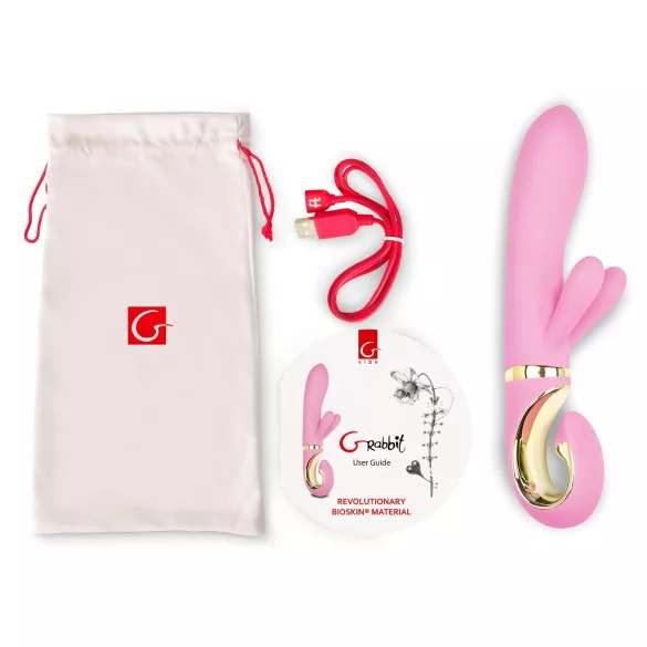 G-Vibe GRabbit - akkus, 3 motoros G-pont vibrátor (pink)
