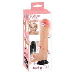   Nature Skin - Dancing Dick forgó, élethű vibrátor (natúr)
