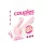 Couples Choice - akkus, 2 motoros párvibrátor (rózsaszín)
