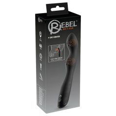 Rebel P-Spot - 2 motoros prosztata vibrátor (fekete) Rebel P-Spot - 2 motoros prosztata vibrátor (fekete)