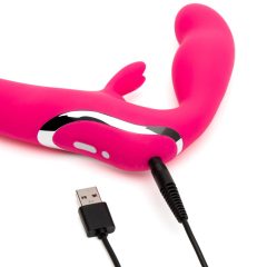   Happyrabbit Strapless - tartópánt nélküli felcsatolható vibrátor (pink)