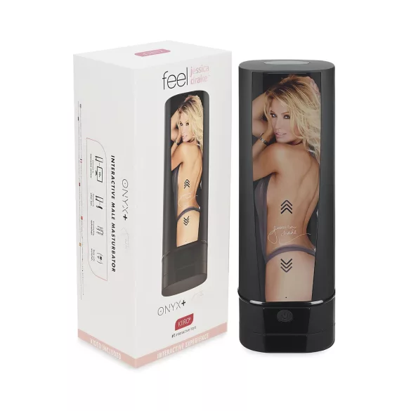 Kiiroo Onyx+ Jessica Drake - interaktív maszturbátor férfiaknak (fekete)