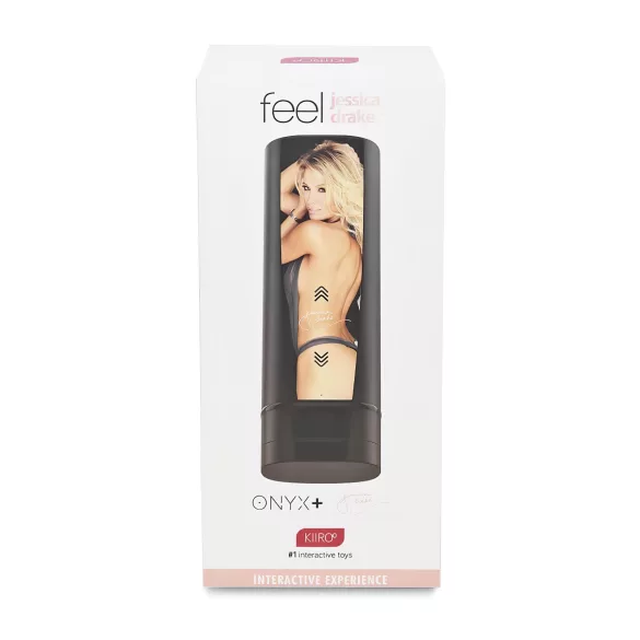 Kiiroo Onyx+ Jessica Drake - interaktív maszturbátor férfiaknak (fekete)