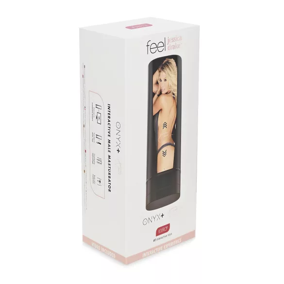 Kiiroo Onyx+ Jessica Drake - interaktív maszturbátor férfiaknak (fekete)