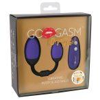   GoGasm Pussy & Ass - akkus, rádiós vibrációs tojás duó (lila-fekete)