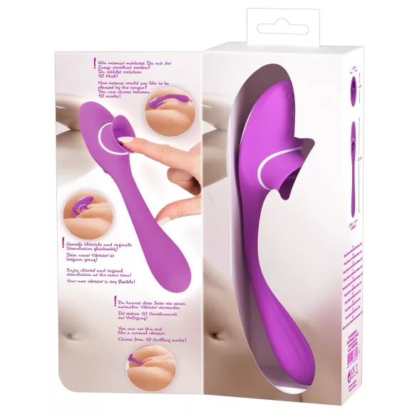 You2Toys 2 Function Vibe - akkus 2in1 vibrátor (lila)