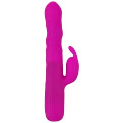   XOUXOU - akkus, forgó gyöngyös, csiklókaros vibrátor (pink)