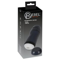 Rebel - 2in1 szívó, vibráló maszturbátor (fekete) Rebel - 2in1 szívó, vibráló maszturbátor (fekete)