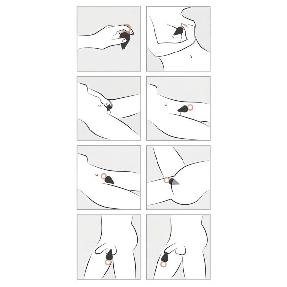 Belou - akkus, vízálló csikló vibrátor (fekete)