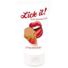 Lick it! - 2in1 ehető síkosító - eper (50ml) Lick it! - 2in1 ehető síkosító - eper (50ml)