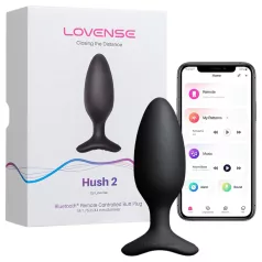   Lovense Hush 2 S - fekete app-vezérelt anál vibrátor (38 mm)