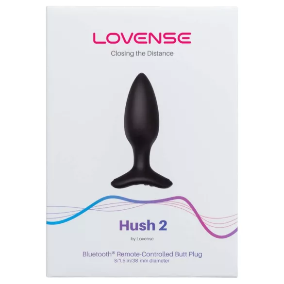 Lovense Hush 2 S - fekete app-vezérelt anál vibrátor (38 mm)