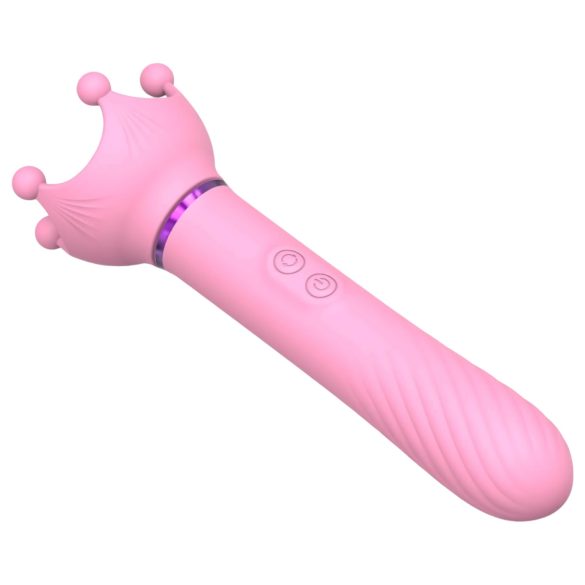 Sunfo - 2in1 mellbimbó vibrátor (pink)