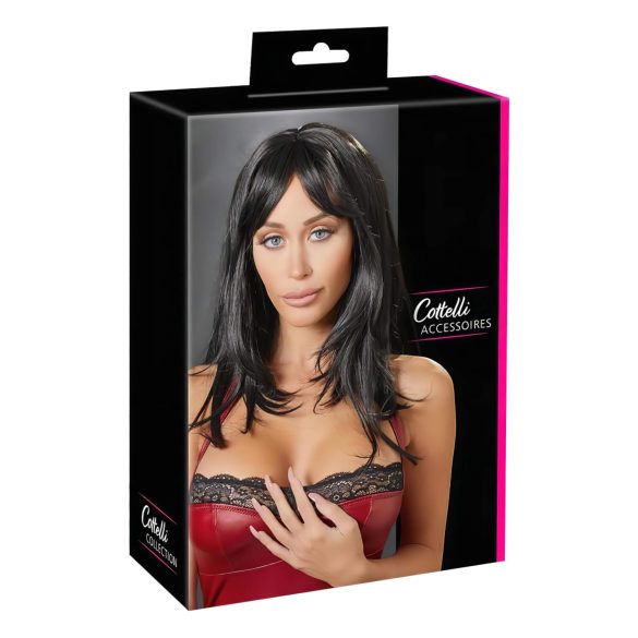 Cottelli - hosszú, fekete paróka